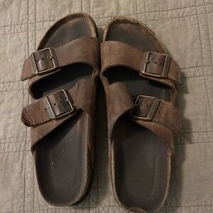 Birkenstock Dark Brown Double Strap Sandals
